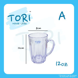 TORI HOME Mug 12oz 355mL | AS Plastic Cup | BPA FREE | Plastic Drink Cup Tumbler | Gelas Minum | Cawan Plastik | Cawan Murah | Cawan Kedai Kopi