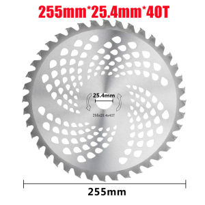 (255mm)10" x 40T/60T Carbide Tip Brush Blades – for Cutter Trimmer Weed Eater | Made from Premium Stainless Steel That Lasts Long | Cuts Like Butter