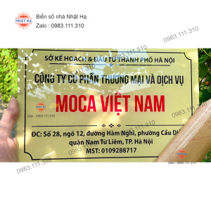 Biển Công Ty Thiết Kế Theo Yêu Cầu Vật Liệu Mica In UV Ngược Chống Phai Màu.