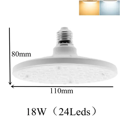 OU BANG 2022 News LED Lens type flying saucer light E27 For Home Cool white/Warm white Led Lamp AC 220V 18W/24W/36W Indoor Lighting UFO Shape Light Bulbs For Garage Kitchen Living Room Energy sSaving Flying Saucer Lamp