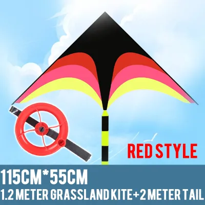 Long tail rainbow kite with kite string 50m Outdoor beach garden sport Kite flying toy Game