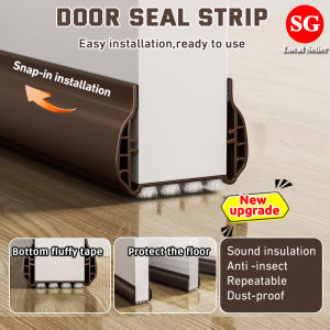 🇸🇬【SG stock】New Upgrade Door Seal Strip PVC Doorstopper Soundproof Strip Door Bottom Gap Blocker Door Gap seal Strip Door gap blocker New Wave Design New Door Seal Strip PVC Doorstopper Soundproof Strip Door Bottom Gap Blocker Door Gap Strip New Wave