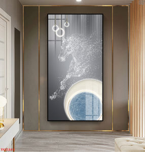 Tranh Laminate Tráng Gương - Tranh Treo Tường Động Vật Dưới Đêm Trăng