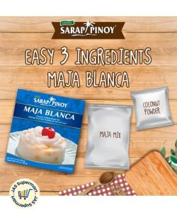 Sarap Pinoy Maja Blanca Coconut Pudding Ready Mix 185g – Easy Filipino Coconut Dessert Mix