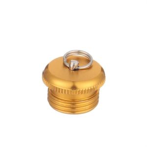 FIGHTINPC Các Công Cụ đánh cá Giải quyết Vàng Hợp Kim nhôm Kim loại Câu cá Cực Cực Mông Mũ Que Stopper Vít Cần câu Phía Sau Cắm Rod Dưới Bảo Vệ