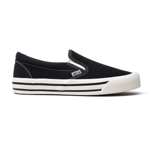 Brick Mansions - Slip On Mission Black White Zr Sepatu Sneakers Casual Pria Wanita