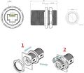 10 ชิ้น แผงติดตั้ง ขั้วต่อ CAT6 RJ45 กันน้ำ ขั้วต่อ Cat5/5e/6 8P8C สายเคเบิล LAN อีเธอร์เน็ต ข้อต่อ อะแดปเตอร์สองหัวพร้อมฝาปิดกันน้ำ/กันฝุ่น. 