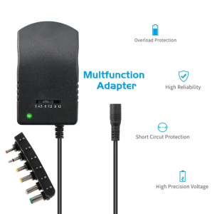 CAR-30215 DC 3V/4.5V/5V/6V/7.5V/9V/12V Adjustable Voltage Power Universal Charger Supply 40W AC Adapter