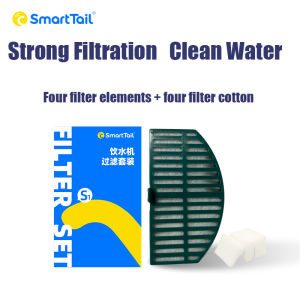 DUDU Pet SmartTail Filter Suitable for SmartTail Pet Water Dispenser 4 Pack Multi-layer Filtering for Dog and Cat