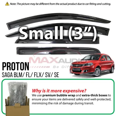 Door Visor PROTON SAGA BLM FL FLX SV SE Premium AIR PRESS Smoke Black Stylish Window Visor Aksesori Tingkap Kereta