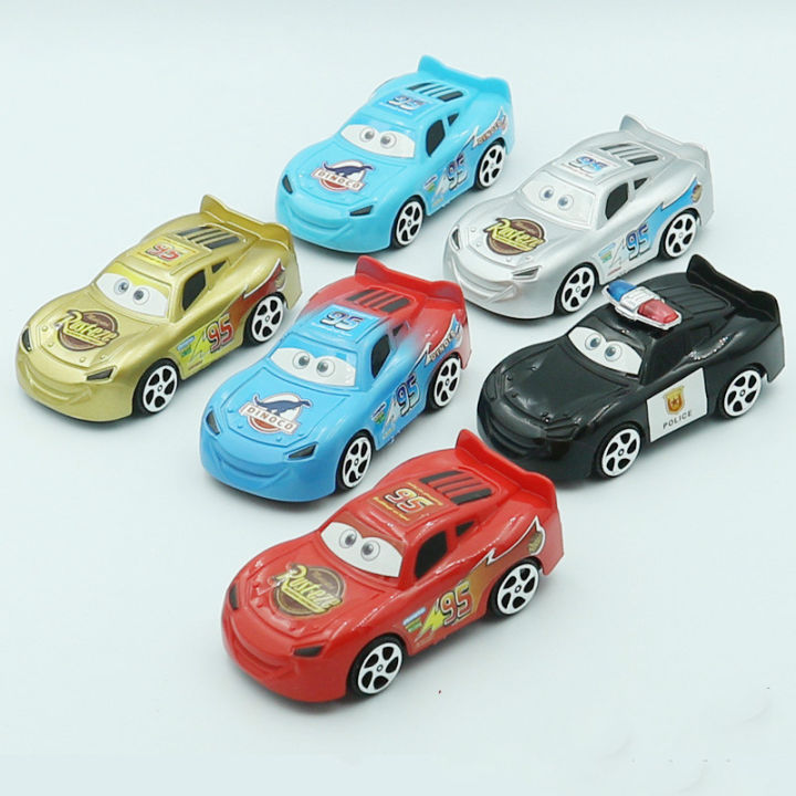 Buy Kripyery 6Pcs Racing Car Model, 1/64 Scale Analog Pull-Back Car Model  No Battery Plastic Q Pull-Back Car Model, Children's Toy Set for Boys and  Girls Over 3 Years Old A One