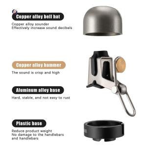 💝💟【Special price】Be Cools กระดิ่งกริ่งจักรยานอลูมิเนียมอัลลอยแบบปลั๊ก80dB เสียงดังอุปกรณ์เสริมสำหรับการขี่จักรยาน1ชิ้น