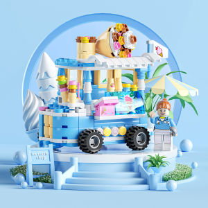 [Jakarta]Mainan Blok Bangunan SeriFried Chicken Restoran Cepat Saji Model Mainan Edukasi Street Display Mini Series Mainan Anak Mainan Anak Perempuan