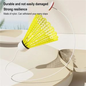 Badminton Trainer Rebound Portable Badminton Single Trainer Outdoor Sports Elastic Rope Automatic Rebound Badminton Practice Equipment Self Training Indoor Outdoor Sports