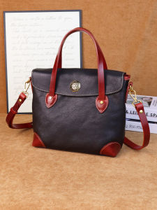 Phụ nữ da cổ điển Tote Túi trong rau tự nhiên rám nắng đầy đủ Hạt Da bò linh hoạt như một túi đeo vai hoặc ví cầm tay