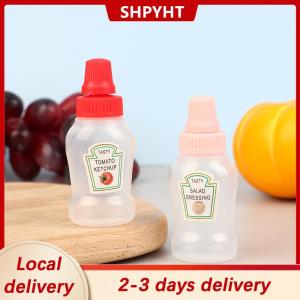[COD] SHPYHT Local delivery Ship within 24 hours 4Pcs set Mini Sauce Bottle Ketchup Honey Salad Containers Bottles Portable Sauce Jars Storage Lunch Box Dressing Dispensers