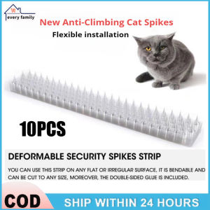 10Pcs Cat Scat Mat with Spikes Deterrent Mat Cat Repellent Mats Indoor Outdoor Anti Cat Dog