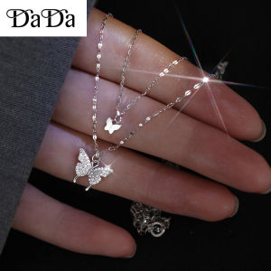 Sterling silver necklace for kids girls 925 Italian original womens butterfly zircon pendant jewelry birthday gift hypoallergenic