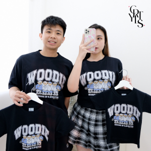 CAROTYLES S Kaos Couple Keluarga WOODIE REG Wanita Lengan Pendek Katun