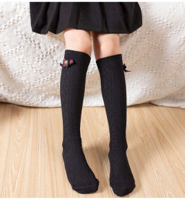 Tất Cotton Dài Đến Đầu Gối Hình Nơ Cho Bé Gái Phong Cách Công Chúa Nước Anh VG29