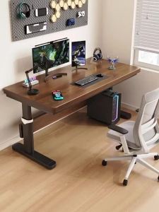 Solid Wood Adjustable Study Desk/Height-Adjustable Computer Table/Home Office Desk/ Seller