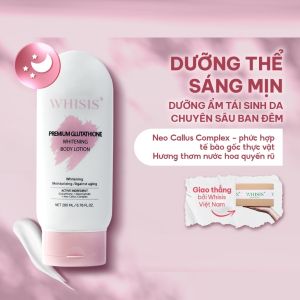 Kem Dưỡng Ẩm Trắng Da Body Đêm WHISIS Premium Glutathione Whitening Body Lotion Kích Trắng Chuyên Sâu Tế Bào Gốc 200ml- LYLYGA BEAUTY