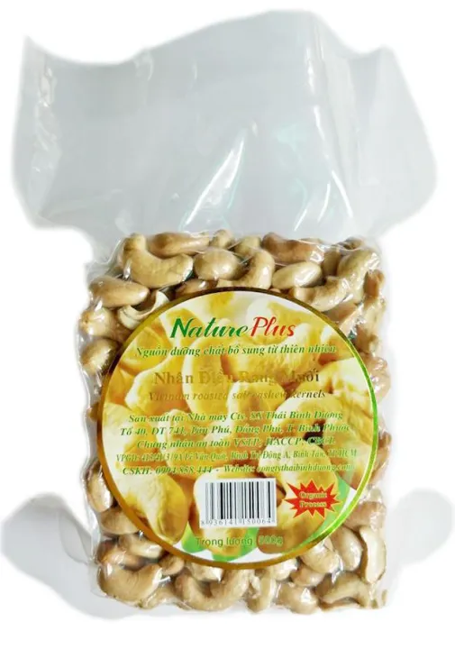 Hạt Điều Rang Muối Không Vỏ Lụa Loại 1 | Túi Hút Chân Không 500g Naturplus