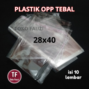 Plastik Baju OPP LEM SEAL TEBAL ukuran 28x40 isi 10pcs