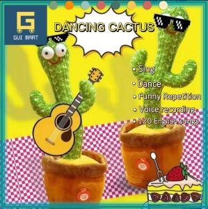 【🔥Tiktok Dancing Cactus Toy🔥】 - electronic plush cactus toy singing repeating dancing recording LED (120 songs) kaktus bercakap mainan budak perempuan mainan budak lelaki mainan kanak kanak lelaki murah boy toy girl toy birthday gift 唱歌仙人掌