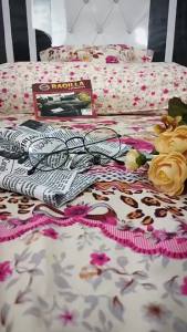 Seprei Rumbai ukuran 180x200 bahan katun halus tidak luntur free 2 sarung bantal 2 sarung guling