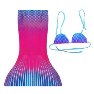 Bộ 2 Chiếc Đồ Bơi Đuôi Nàng Tiên Cá Cho Bé Gái Mô Hình Đi Bộ Bikini Nàng Tiên Cá Đuôi Cô Gái Dễ Thương Đồ Bơi Quần Áo Trình Diễn Thời Trang Màu Cầu Vồng