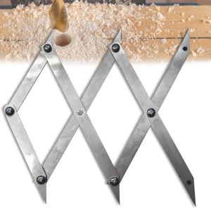 LMS70 Stretchable 3 Point Center Finder Stainless Steel Multifunction Equal Spacing Layout Tool Durable Portable Center Point Finder Tool For Precise Measurements