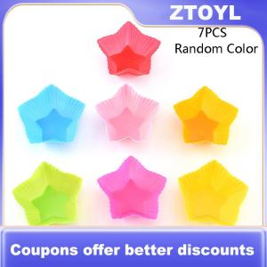 【ZTOYL】 7pcs lot Silicone Cake Cup Round Shaped Muffin Cupcake Baking Molds Home Kitchen Cooking Supplies Cake Decorating Tools