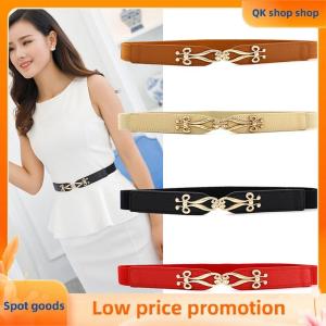 ✨QK shop✨ Fashion Elastic Waistband Elegant Cummerbund Women Dress Buckle Belt Strap Waist
