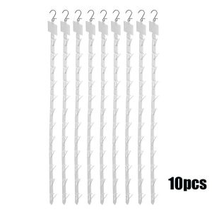 20Pcs Supermarket Snack Display Hanging Strips with Hook/Plastic Store Hanging Racks