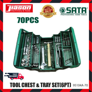 SATA 95104A-70-6 / 95104A706 70PCS 1/2" Cantilever Mechanic Tool Chest & Tray Set (MM) (6PT)