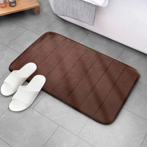 AI Home💕พรมเช็ดเท้า ผ้าเช็ดเท้า 60x40 CM เมมโมรี่โฟม ดูดซับน้ำได้ดี พรมกันลื่น หนา 1.5-1.6 ซม