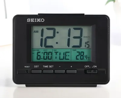 100% ORIGINAL SEIKO Digital Bedside Light Snooze Alarm Clock QHL078 (QHL078K QHL078W) [Jam Loceng]