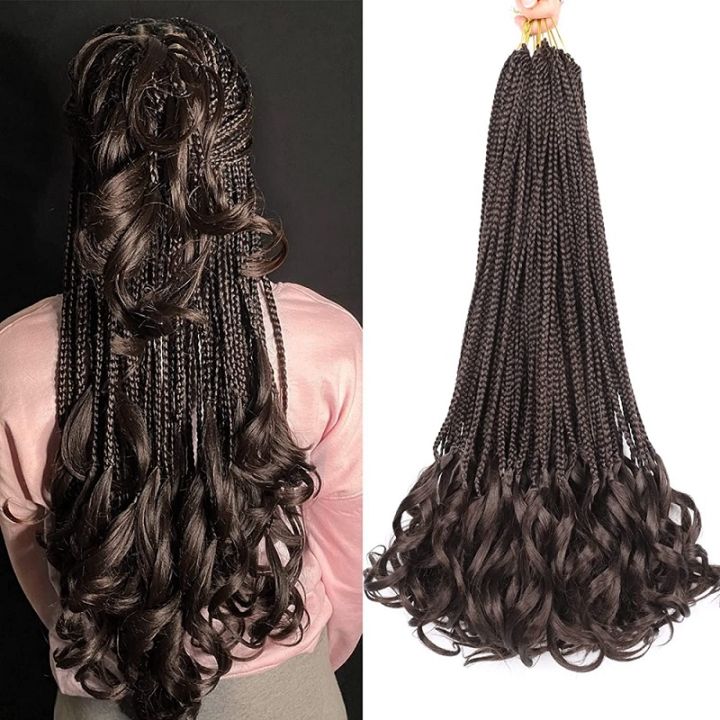 French Curl Crochet Braids With Curly Ends 22Inch Goddess Box Braids Curls  Braiding Hair Wavy Crochet Hair for Women