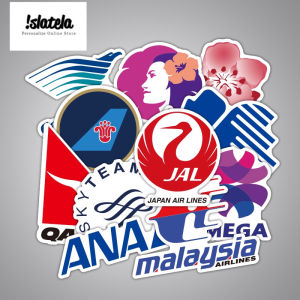 55 pcs International airlines Logo vinyl decal graffiti stickers laptop waterproof no repeat stickers