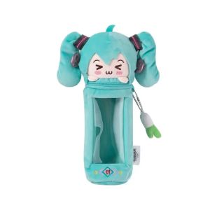 hatsune miku squinting series plush pen holder kawaii cute childrens writing pencil case anime doll japanese birthday gift2026