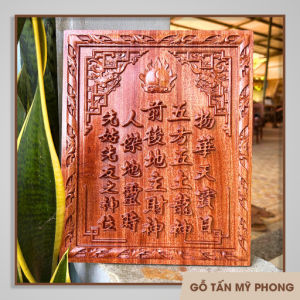Bài vị Linh vị thờ Thần Tài Thổ Địa Ông Táo bằng gỗ tự nhiên chạm khắc tinh xảo theo yêu cầu