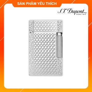 Hộp Quẹt Bật Lửa Dupont D128T Hoa Văn Kẻ Sọc Lưới Cao Cấp Đẹp Độc Lạ - Dùng Gas Đá