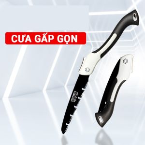 Cưa Cầm Tay Gập Gọn 350mm Cưa Cây Gỗ Nhựa Ống Lưỡi Thép Hợp Kim Cứng Sắc Chống Gỉ Cao Cấp Có Lưỡi Cưa Kèm