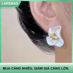【LAKEBAO】 Không Thường Xuyên Cánh Hoa Màu Đỏ Hoa Stud Bông Tai Cho Phụ Nữ Tinh Tế Đơn Giản Thời Trang Cá Tính Ngọt Ngào Tính Khí Đồ Trang Sức