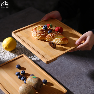 Vision Japanese Style Fruit Dessert Snack Candy Tray Household Classic Wooden Cake Plate Creative Wedding Birthday Party Dinner Cupcake Rack
