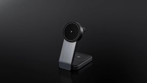 W79 foldable three in one wireless charger headphone watch mobile phone magnetic suction wireless charging bracket