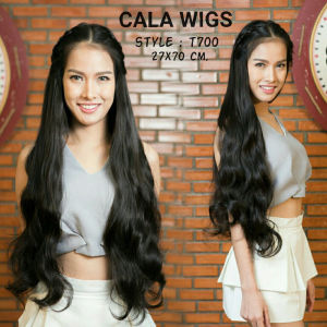 แฮร์พีช hairpiece แฮร์พีช calawigs ชิ้นหนาพิเศษไหมด้านเหมือนผมจริง แฮร์พีชลอนยาว รหัส T700 กว้าง27cm ยาว70cm-
