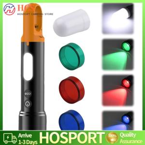 【HCS】Mini Flashlight High Brightness Torch USB Rechargeable Strong Light Flashlight Zoomable 4+4 Modes for Outdoor Emergency