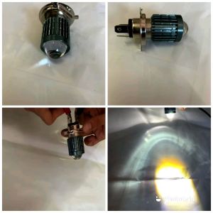 lampu led utama H4 laser 2 HJG warna putih kuning ac dc